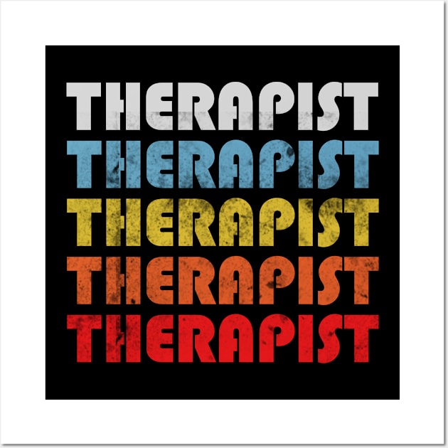 Therapist gift retro design. Perfect present for mom dad friend him or her Wall Art by SerenityByAlex